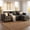 Grey, variant on L-Shaped Sectional Sofa, Sectional Couches with Reversible Ottoma, 3-Seat Small Couch, Modern Ribbed Fabric Sofa for Living Room Apartment, Compact Comfy Upholstered Couch, Matte Black