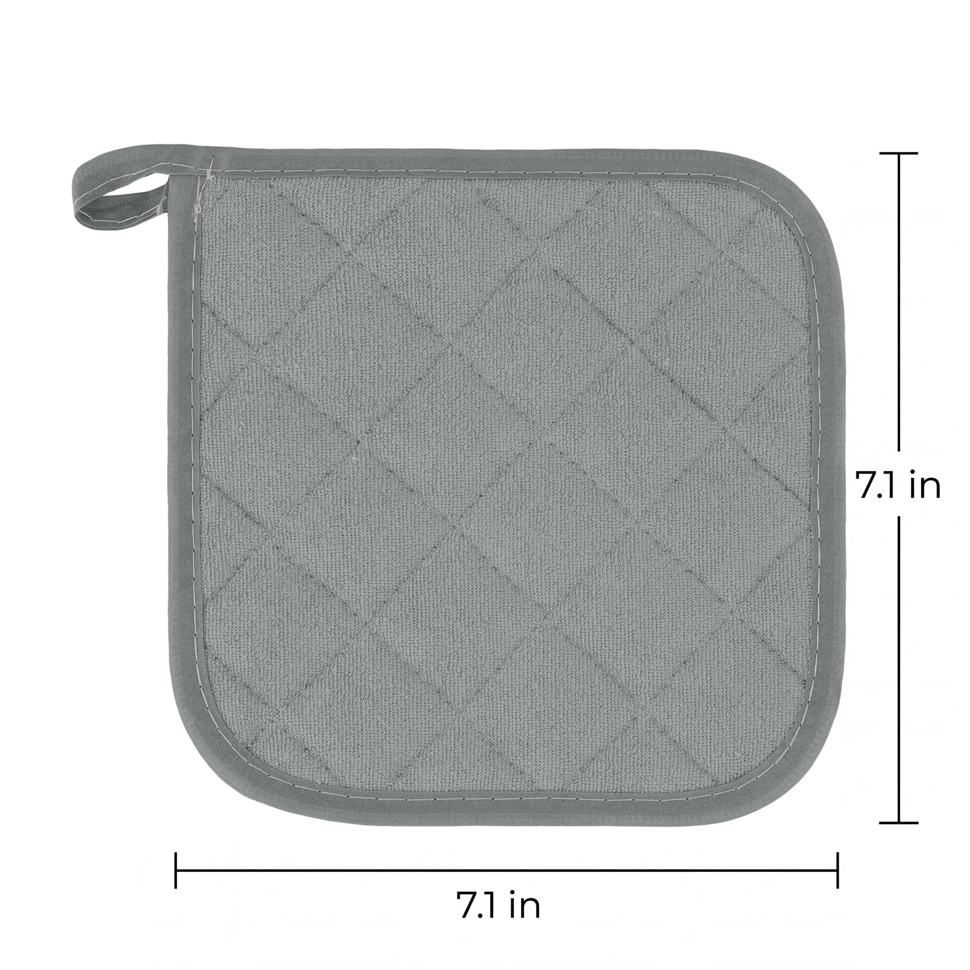 Unique Bargains Pot Holders Heat Resistant Non Slip Hot Pads for Cooking Gray 2Pcs