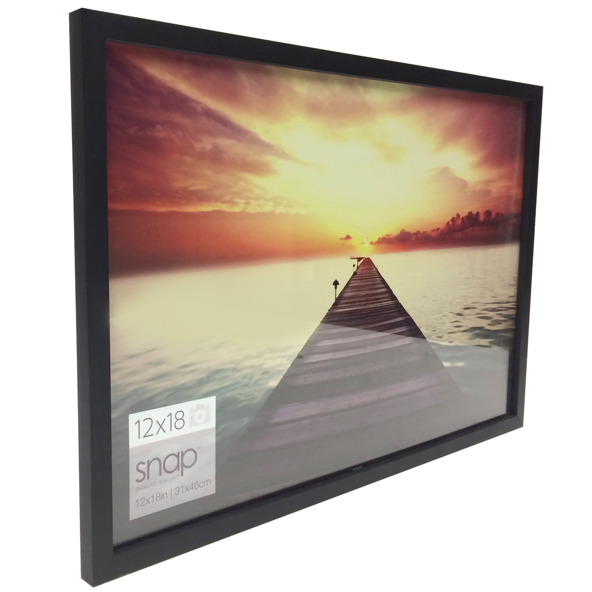 BD ART 12x16 (30x40 cm) Black Picture Frame Made of Wood and High  Definition Glass Display Pictures 8x12 with Mat or 12x16 Without Mat -  Vertical and