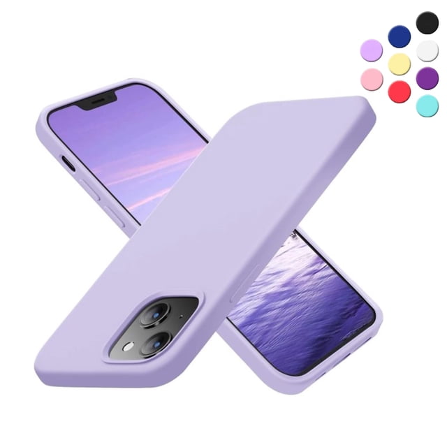 Entronix Funda de Silicona para iPhone 13, Suave Al Tacto, Antiarañazos y Antigolpes, Color Morado