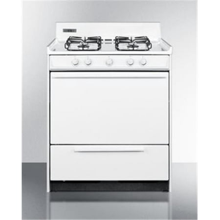 Summit Appliance WTM2107S 30 in. Freestanding Gas Range with High Output Burner, Broiler Drawer -