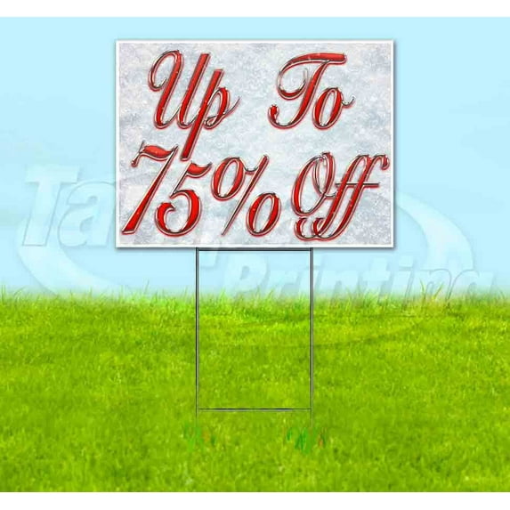 Up To 75% Off Red & Chrome (18" X 24") Yard Sign, Includes Metal Step Stake