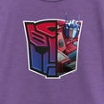 thumbnail image 2 of Girl's Transformers: EarthSpark Optimus Prime Autobots Logo  Graphic Tee Purple Berry X Large, 2 of 4