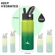 thumbnail image 5 of Konokyo Botella de agua aislada Botellas de agua de acero inoxidable de 18 oz con 3 tapas Botella de agua deportiva, Bamboo Grove, 5 of 5