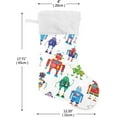 thumbnail image 2 of GZHJMY Christmas Stockings 2PCS,Cute Robots Big Xmas Stockings Gift Decorations and Party Supplies,Used for Fireplace Decoration Socks Christmas Tree Decoration, 2 of 7