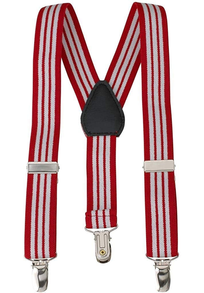 Suspenders for Kids Gift Set Wedding Tuxedo Genuine Leather Premium 1 Inch Suspender 