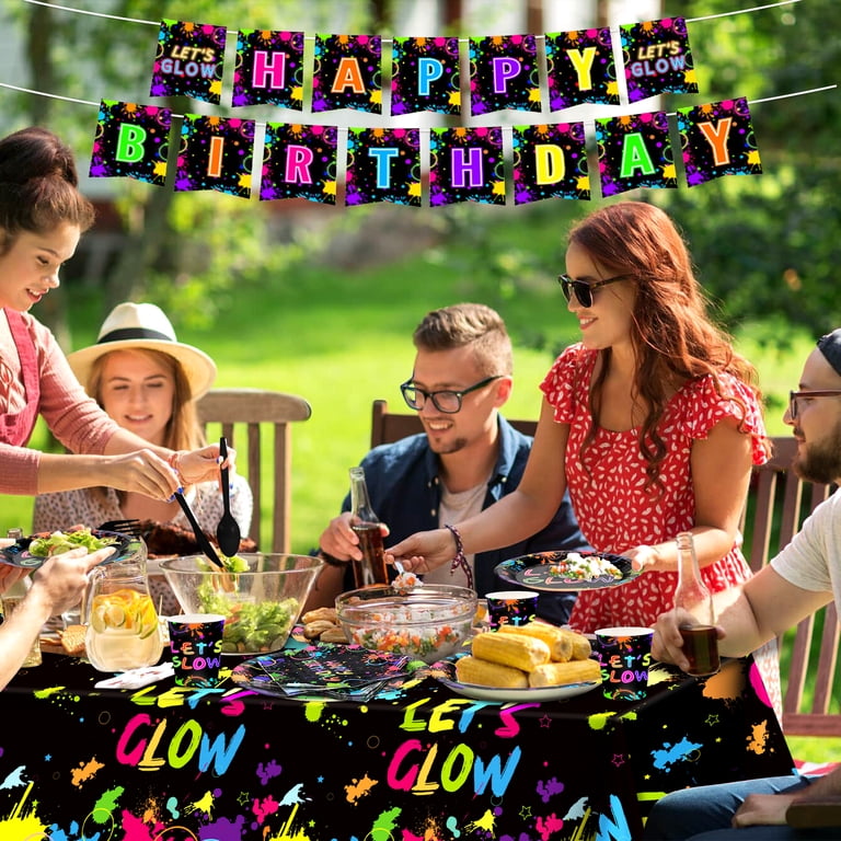 Ayieyill, Birthday Decorations Kit, 170pcs, Vibrant Neon Theme