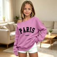 thumbnail image 4 of Tiijoy Girls Off-Shoulder Sweatshirt Fall Casual Cozy Loose Pullover for Kids, Sizes 3-14, 4 of 5