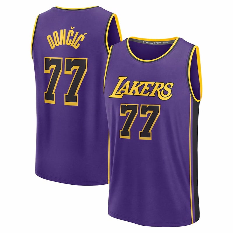 Men's Lakers Luka Doncic Jersey 77# Basketball Jersey Player Name
