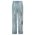 thumbnail image 6 of Blue Wood Grain Print Winter Female Pants Flannel High Waist Women Pants Lady Warm Straight Leg Plush Trousers, 6 of 7