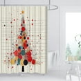 thumbnail image 2 of Luoshdecor Christmas Shower Curtain 59x70 in,Plaid Xmas Reindeer Tree Winter Farmhouse Bath Curtain with 12 Hook for Bathroom Indoor Decoration, 2 of 6
