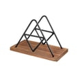 thumbnail image 2 of Wooden Metal Napkin Storage Rack 7.1Inch Polished Edges Sturdy Table Dispenser Multi-functional for Home Dining Room Restaurant Kitchen Office Housewarming Gift Party Decor Tabletop Organizer, 2 of 6