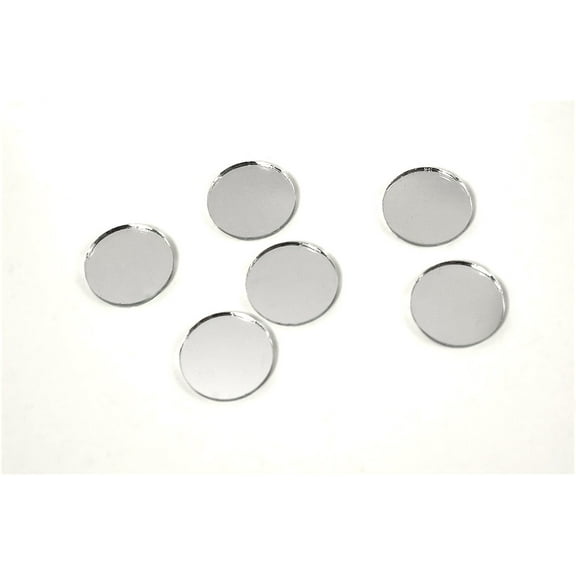 Round Craft Glass Mirror Mosaic Tiles Deco Art 1" 100pcs/pkg