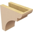 thumbnail image 5 of 4"W x 8"D x 8"H Classic Yorktown Rough Cedar Woodgrain TimberThane Corbel, Primed Tan, 5 of 6
