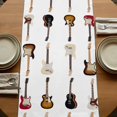 thumbnail image 5 of Table Runners 72 Inches Long Dress Scarves, Music Farmhouse Kitchen Table Runner, Coffee Tablerunners, Red Beige Guitar Modern Art 13x72 Inch, 5 of 9