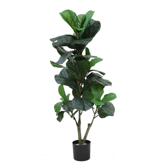 The Mod Greenhouse 39" Artificial Fiddle Leaf Tree in Black Matte Planter's Pot 39