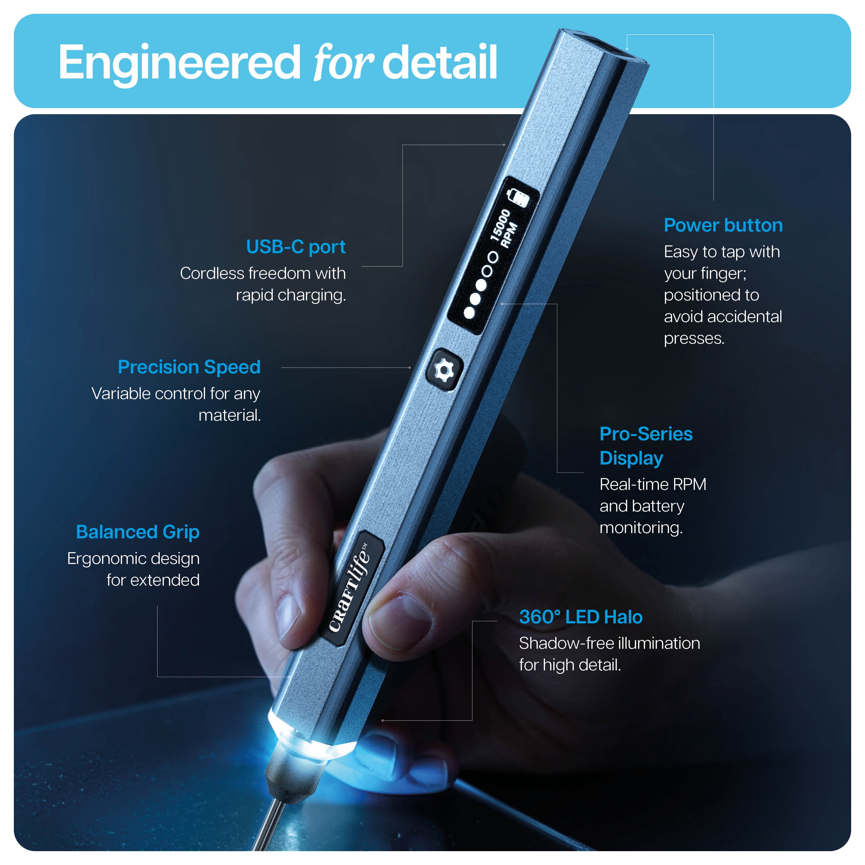 EtchPro Engraving Pen for Metal, Wood, Glass, Plastic & All Materials - Engraver Pen Tool - Teen Boy Gifts - Unique Gifts for Women, Teenage Girl - Cool Easter Gift Ideas - Craft Kits for Adults