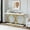 White&Gold, variant on Topcobe 55" Console Table, Narrow Entryway Sofa Table with Geometric Metal Frame, Modern Furniture for Indoor, White & Gold