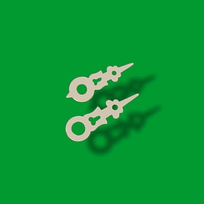 Hands for the cuckoo clock 32mm (1.26inch) and 30mm (1.18inch) white plastic 9.0106.01