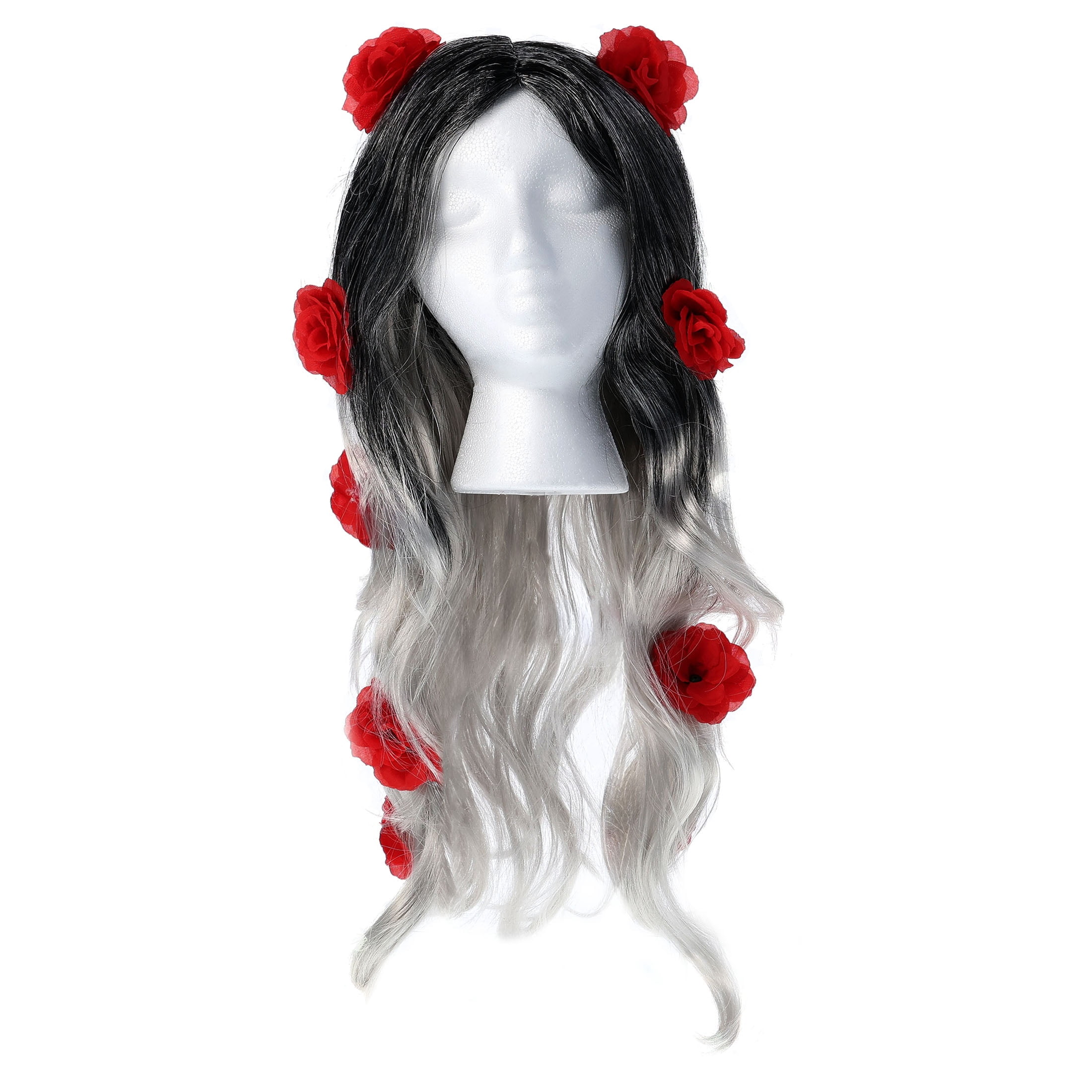 Day of the Dead Wig Costume Accessory for Adults, Multicolor, Halloween by Way To Celebrate