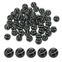 Uxcell Sport Ball Beads Opaque Acrylic Sports Beads Basketball Beads Spacer Loose Beads Craft for DIY Necklace Bracelet 60 Pcs Black