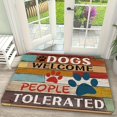 thumbnail image 5 of Colorful Dog Paw Print Welcome Mat | Durable Polyester, Machine Washable, Suitable For Living Room, Bedroom, Kitchen, Home Decor, Multiple Sizes Available, 5 of 14