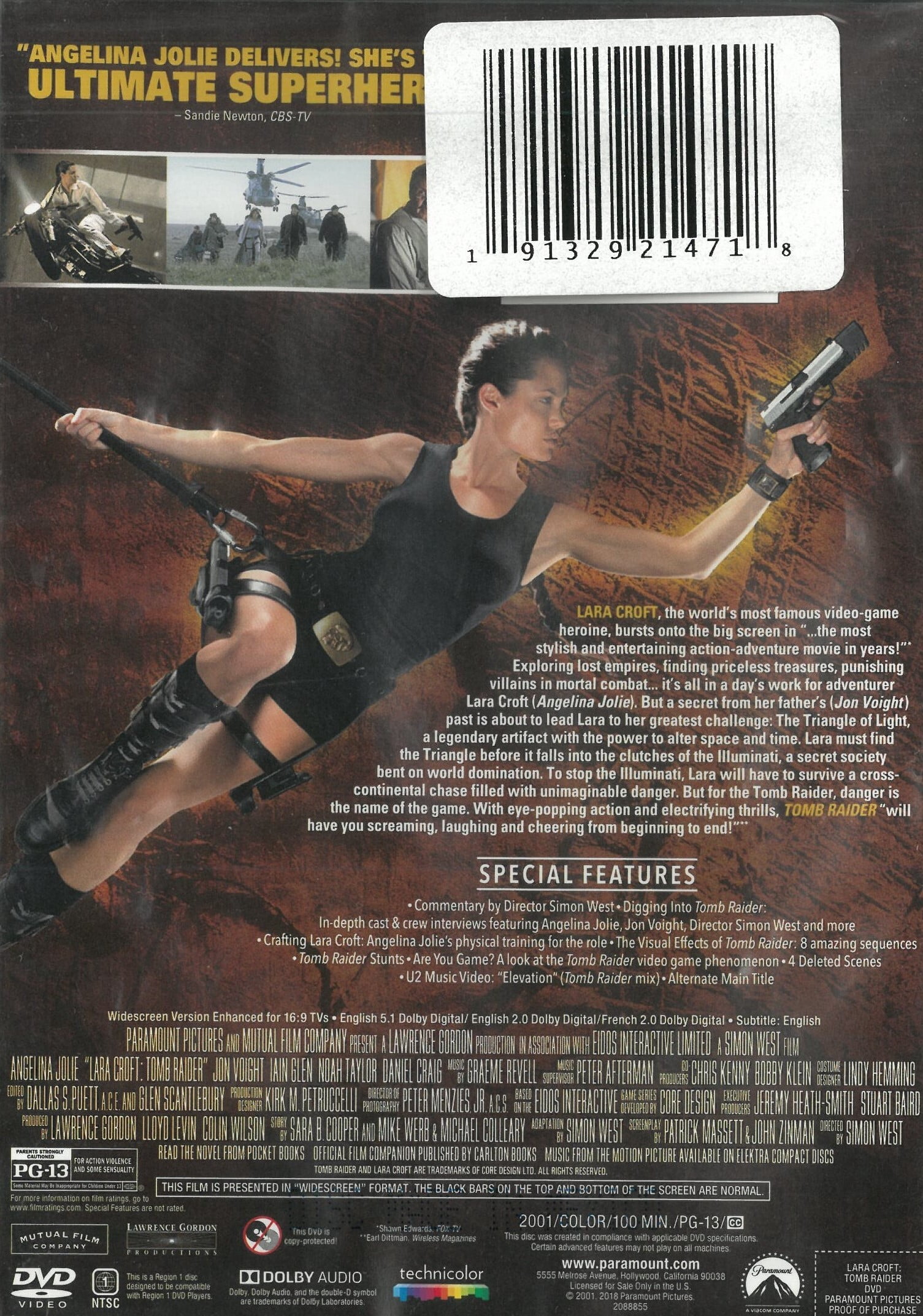 Paramount Home Video Lara Croft Tomb Raider Dvd