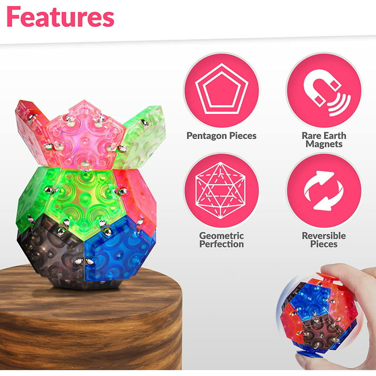Magnetic Fidget Sphere 12 Piece Pentagon Desk Toy