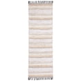 thumbnail image 2 of SAFAVIEH Boston Annandale Striped Textured Cotton Runner Rug, Ivory/Beige, 2'3" x 7', 2 of 7