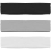 Stretchy Elastic Solid Headbands - Cotton Sports Hairbands for Yoga, Pilates (ALLY-MAGIC)