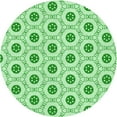 thumbnail image 1 of Ahgly Company Indoor Round Patterned Mint Green Area Rugs, 5' Round, 1 of 6