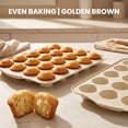 thumbnail image 5 of Kikcoin 2 Pack Muffin Pan Set, 24-Cup Non-stick Cupcake Pan, Carbon Steel Baking Pans Oven Safe up to 446℉, 5 of 9