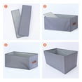 thumbnail image 3 of Unique Bargains Storage Cube Fabric Foldable Basket with Handles for Shelves 1pcs Grey XL, 3 of 7