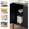 thumbnail image 3 of ANHDAH Buffet Cabinet with 3 Doors, TV Stand & Coffee Bar Storage ,Credenza Sideboard for Kitchen, Living Room, Entryway ,Black, 3 of 8