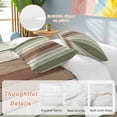 thumbnail image 3 of Sage Green Bedding 3 Piece Duvet Cover Set Full Size, Farmhouse Wood Grain Vintage Brown Striped Soft Microfiber Comforter Cover with Zipper Closure & Pillowcases, Wrinkle & FadeResistant Quilt Cover, 3 of 9