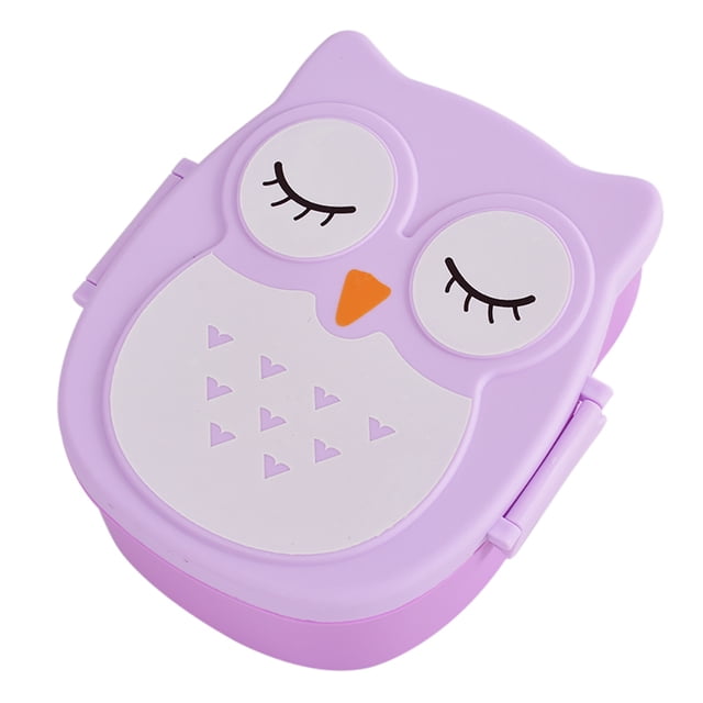 Bonita lonchera para estudiantes con forma de búho, lonchera portátil para niños, lonchera bento, contenedor de alimentos, caja de almacenamiento para picnic y acampada