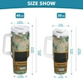 thumbnail image 6 of Yayeee 40oz Stainless Steel Tumbler with Straw and Handle Double-Wall Insulated Travel Water Bottle, Pink and Green Cat, 6 of 8