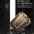thumbnail image 6 of Dteck for AirPods 3rd Generation (2021) Case, Hybrid Protective Case with Carabiner, Shockproof Cover with Keychain for Airpod 3 Wireless Charging Case Accessories [Front LED Visible], gold, 6 of 7