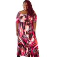 thumbnail image 2 of Women’s Plus Size Red Off The Shoulder Dress, 2 of 3