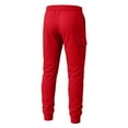 thumbnail image 5 of Cargo Joggers for Men High Waisted Scrub Joggers Draswstring Elastic Waist Stretchy Scrub Pants with Zip Pockets Red XL, 5 of 5