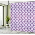 thumbnail image 5 of Ambesonne Purple Shower Curtain, Retro Style Abstract, 69"Wx84"L, Violet and White, 5 of 5
