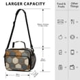 thumbnail image 3 of Football Liked Hexagonal Tile Insulated Lunch Bag Portable Cooler Bag Mommy Bag Large Capacity 6L, 3 of 9