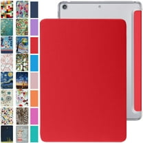 DuraSafe Cases for iPad PRO 10.5 Air 3 [ PRO 10.5 Inch Air 3rd Gen ] A1701 A1709 A1852 A2152 A2123 A2153 A2154 Trifold Hard Smart PC Translucent Back Cover - Red