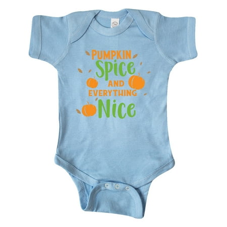 

Inktastic Pumpkin Spice And Everything Nice - Orange Green Gift Baby Boy or Baby Girl Bodysuit