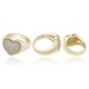 thumbnail image 5 of Anillo de corazón de color dorado y plateado estilo hip hop con circonita cúbica helada de cobre, joyería delicada de alta calidad, regalo para hombres y mujeres, 8, oro, 5 of 5