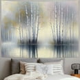 thumbnail image 2 of JEUXUS Tree Nature Landscape Modern Textured Forest Tapestries Wall Hanging Painting, 2 of 6