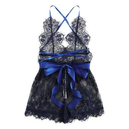 

Sexy Lingerie for Women with Garter Honeymoon Lingerie Dress Chemise Halter Teddy V neck Sleepwear Comfortable Scalloped Trim Lace Lingerie Deep V Lace Lingerie Teddy Lingerie Body Suits
