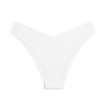 thumbnail image 1 of Underwear for Women Stretch Bikini Panties Low Rise Hipster V-Shaped Half Hip-Covering Panties Basic Invisible Thong Traceless Triangular Underpants, 1 of 4