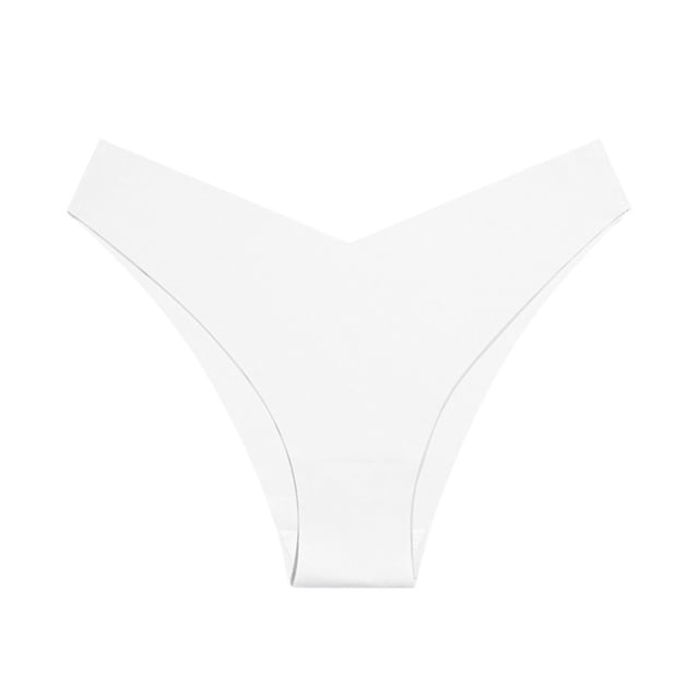 Underwear for Women Stretch Bikini Panties Low Rise Hipster V-Shaped Half Hip-Covering Panties Basic Invisible Thong Traceless Triangular Underpants