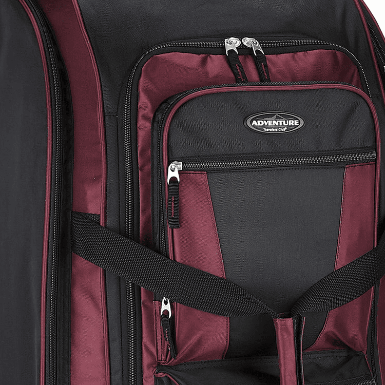 Travelers Club 30" Rolling Multi-Pocket Upright Duffel - Crimson - Walmart.com Travelers Club 30" Rolling Multi-Pocket Upright Duffel - Crimson - Walmart.com